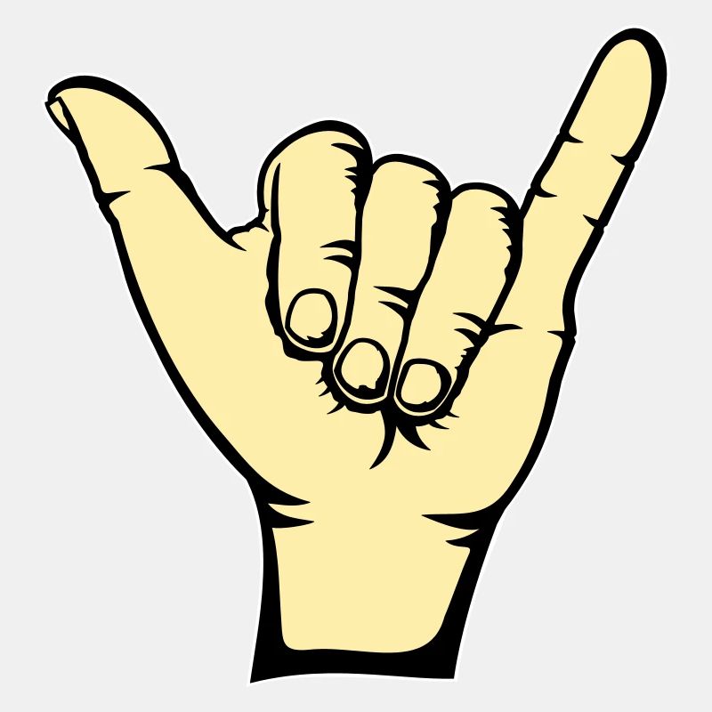 Surfen Symbol Hand