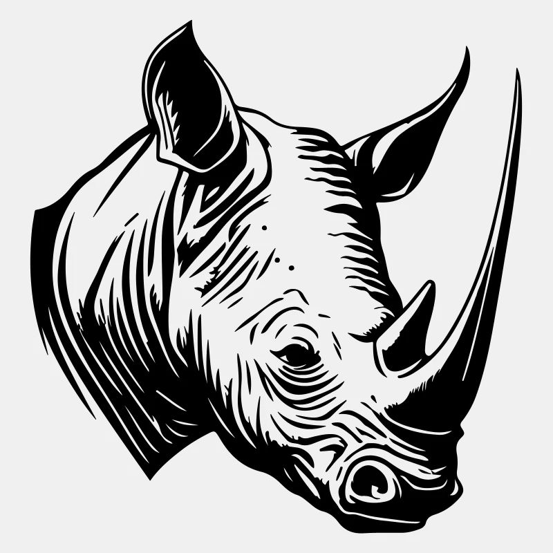 Nashorn Tier Silhouette