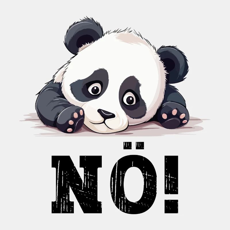 Nö Einfach Nö No Nein Panda Bär Süß Lustig Spruch