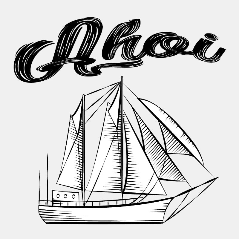 Ahoi Schiff Seemann Boot Geschenk Ozean