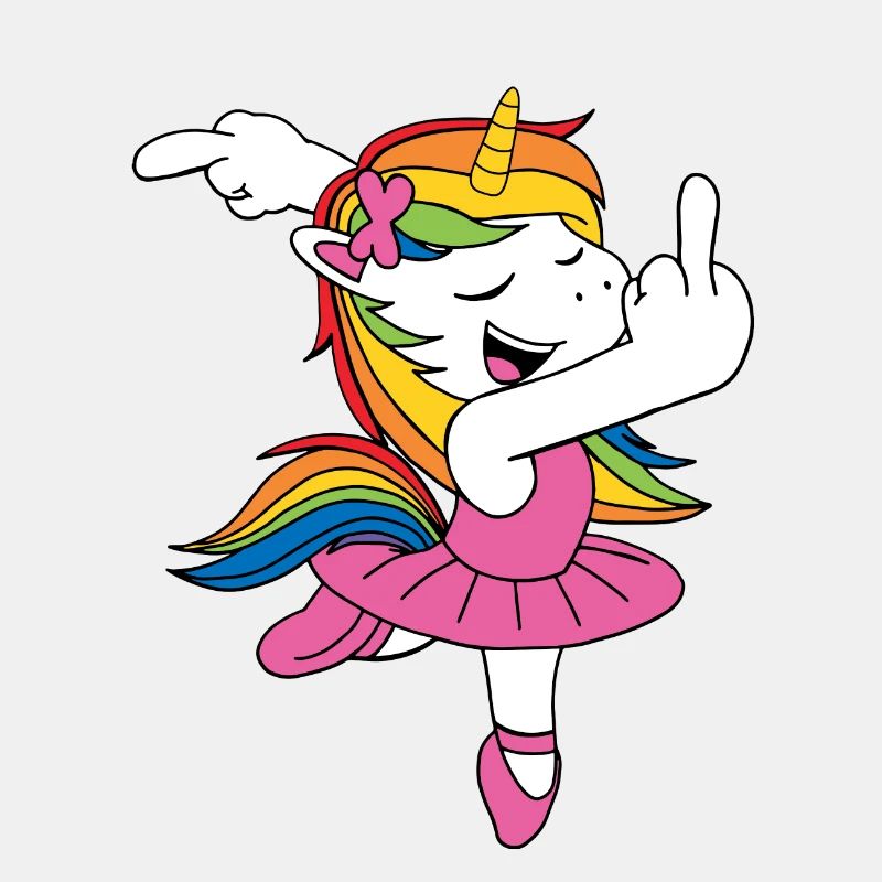 Mittelfinger Einhorn