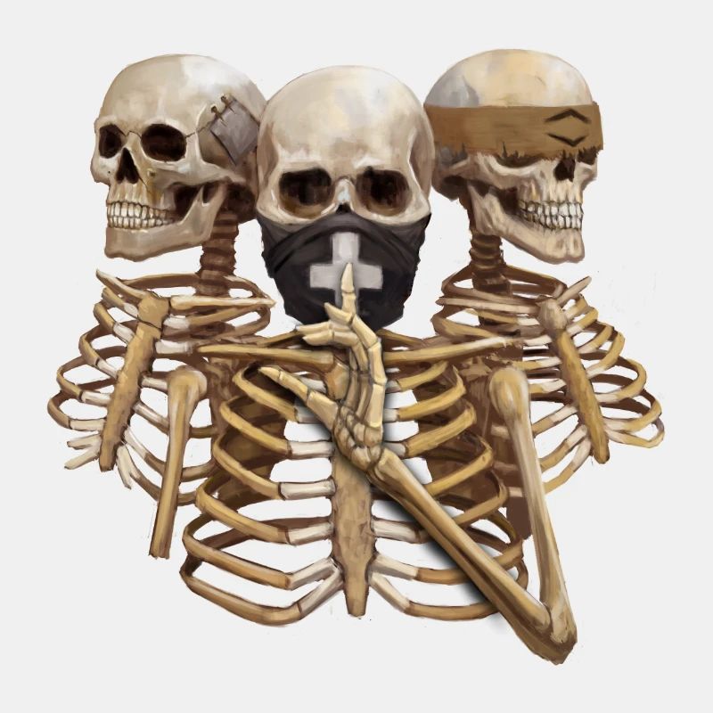Skeleton Hear No Evil. Speak No Evil. See No Evil