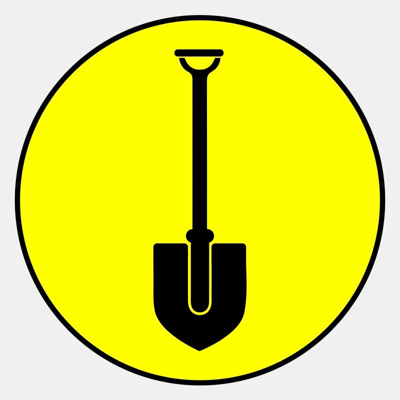 Schaufel icon Kreis