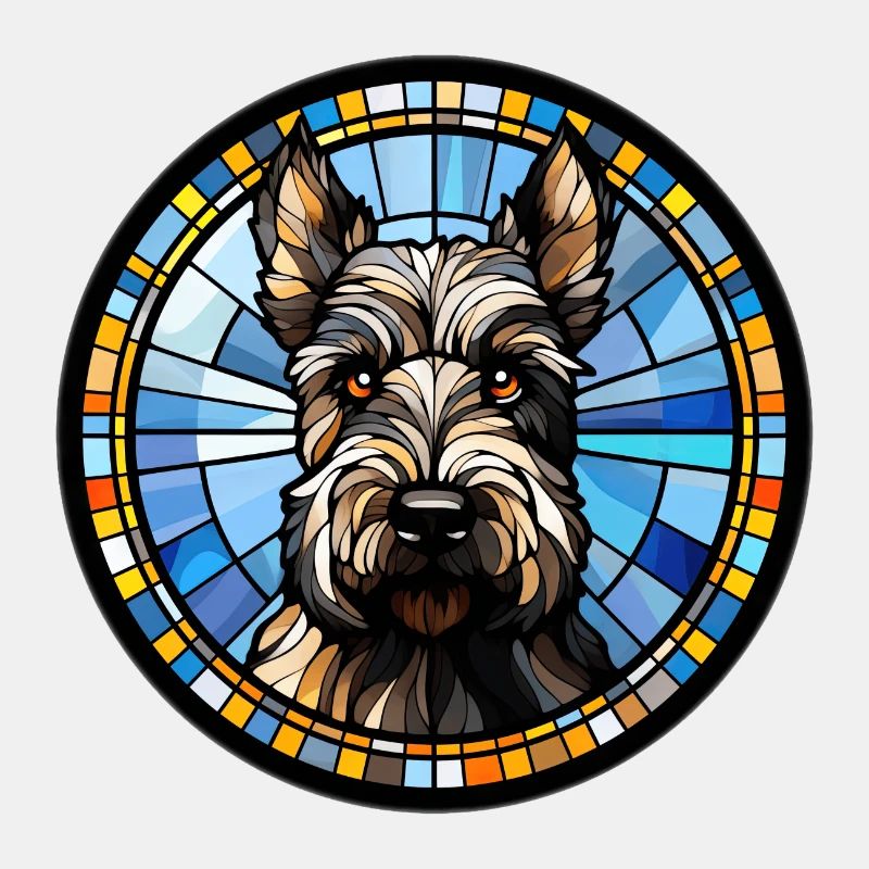 Schottischer Terrier Hunderasse Aquarellglas