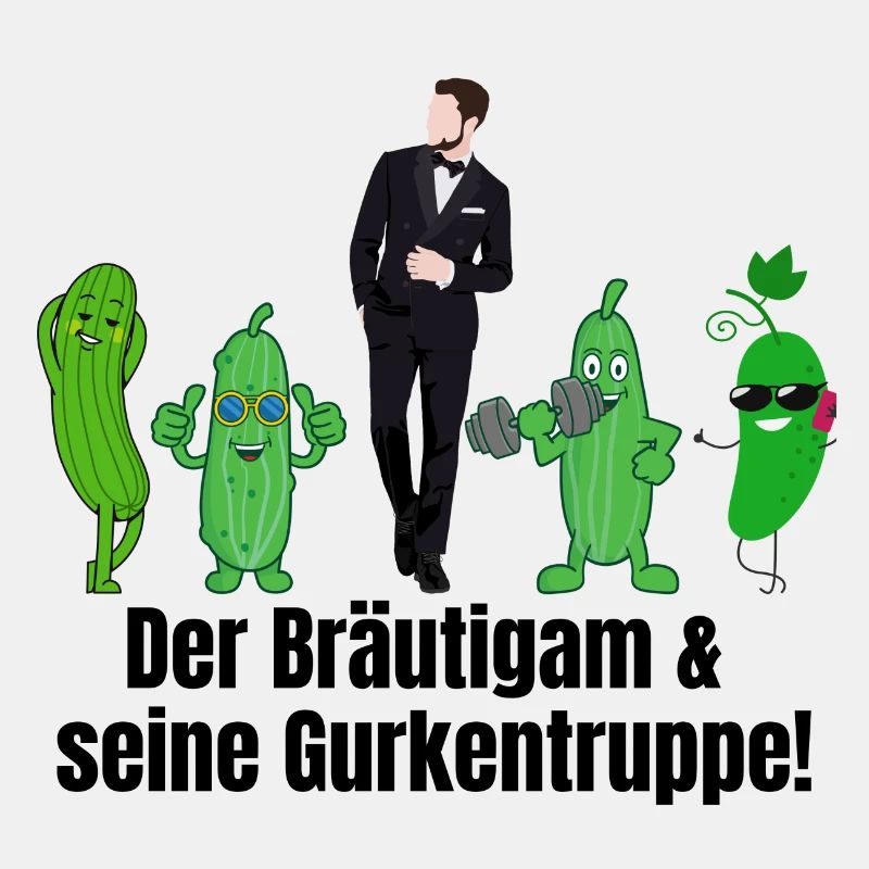 Bräutigam und Gurkentruppe