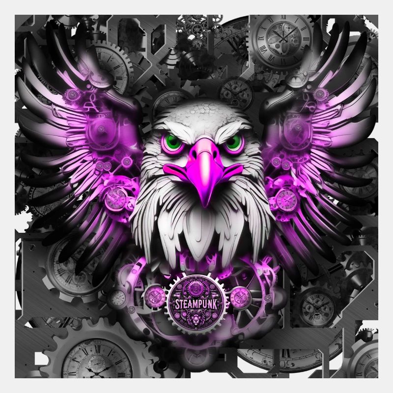 Steampunk Retro Style Greifvogel