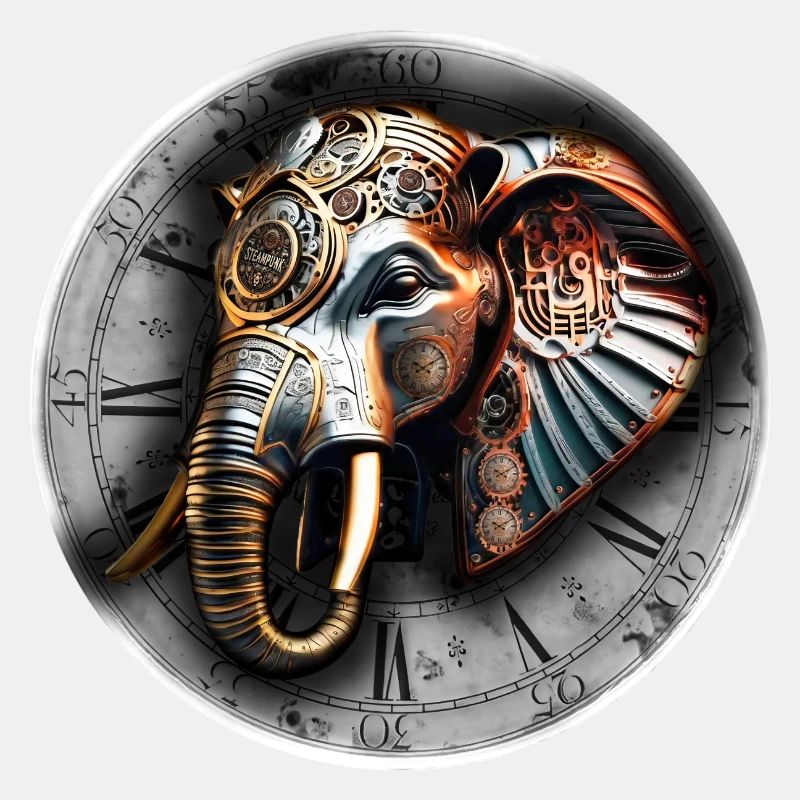Steampunk retro style Elephant