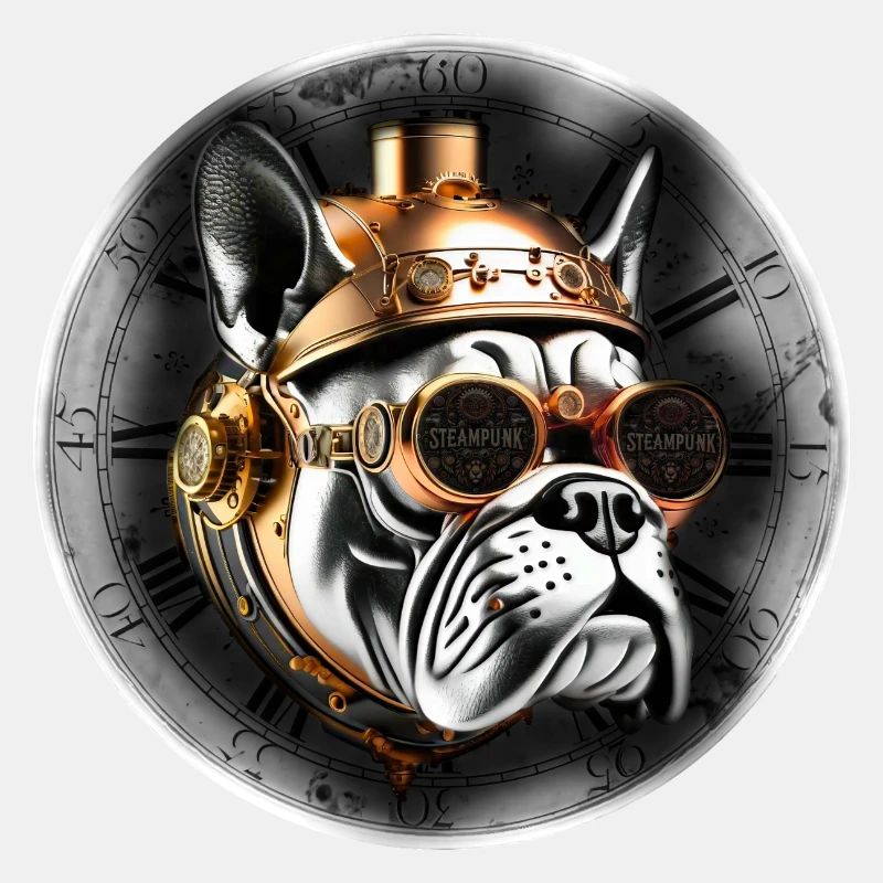 Bulldogge im Steampunk-Retro-Stil