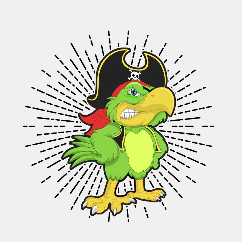 Pirat - Seeräuber - Papagei
