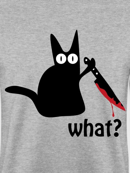 Katze Messer Blut Halloween