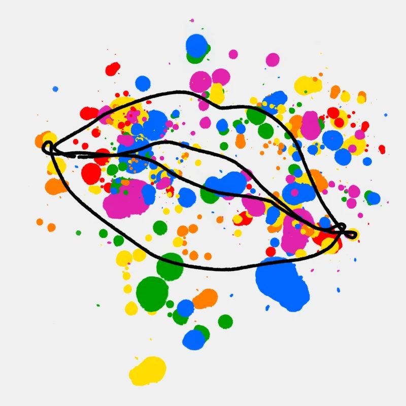 Queer Kissing Lips Design