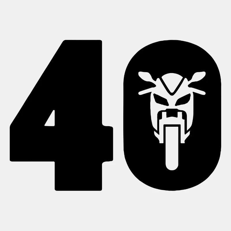 Motorrad Startnummer 40