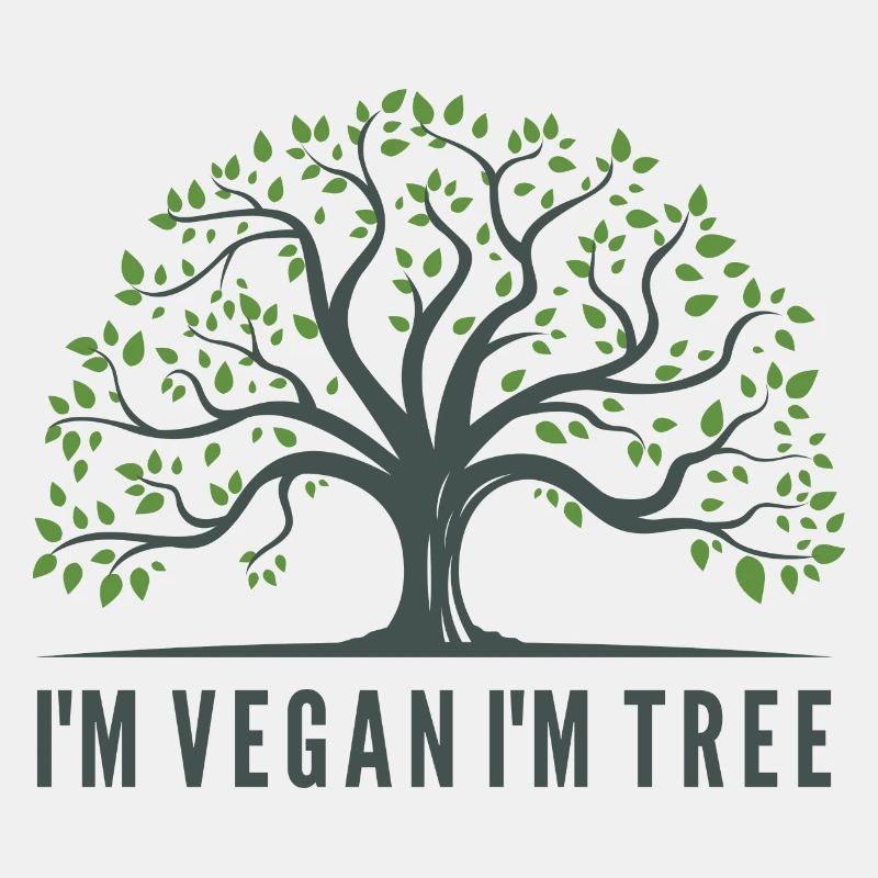 ICH BIN VEGAN I M BAUM