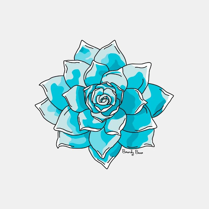 blau sukkulent