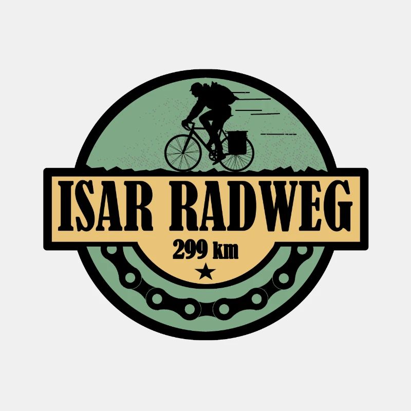 Isar Radweg Sticker