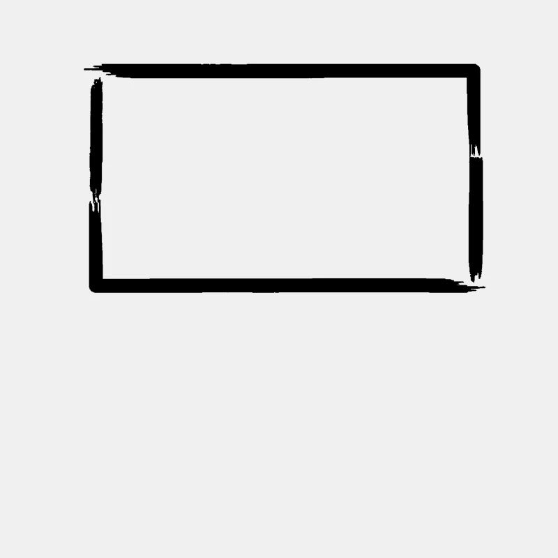 Brush strokes frame in black