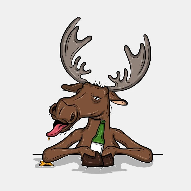 Drunken Moose. Elch. Saufen. Party. Alkohol. Fun