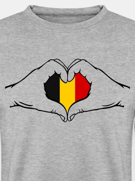 Belgien Flagge Herzform