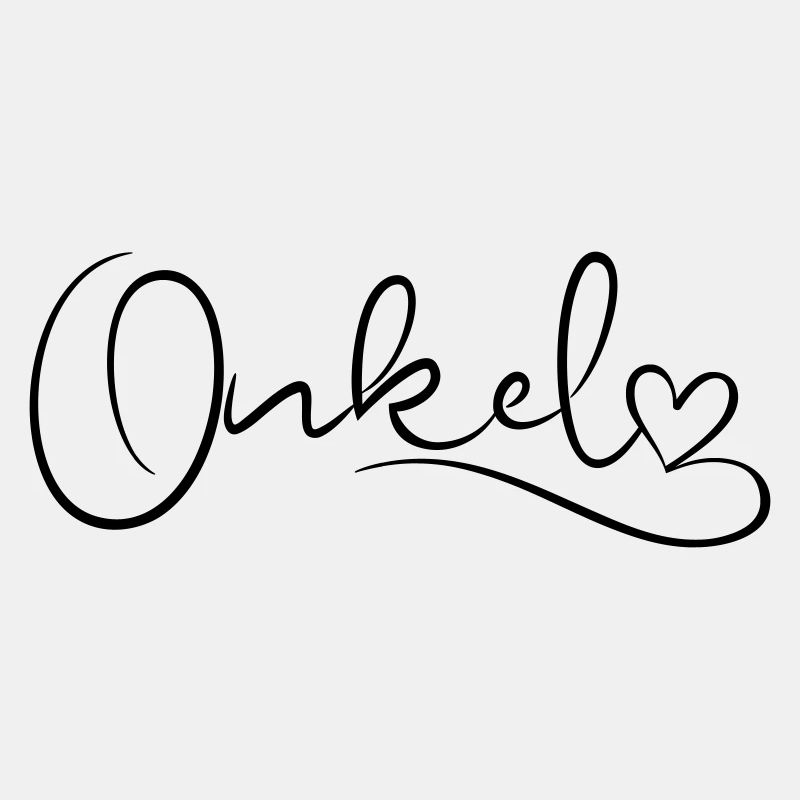 Onkel Schrift mit Herz