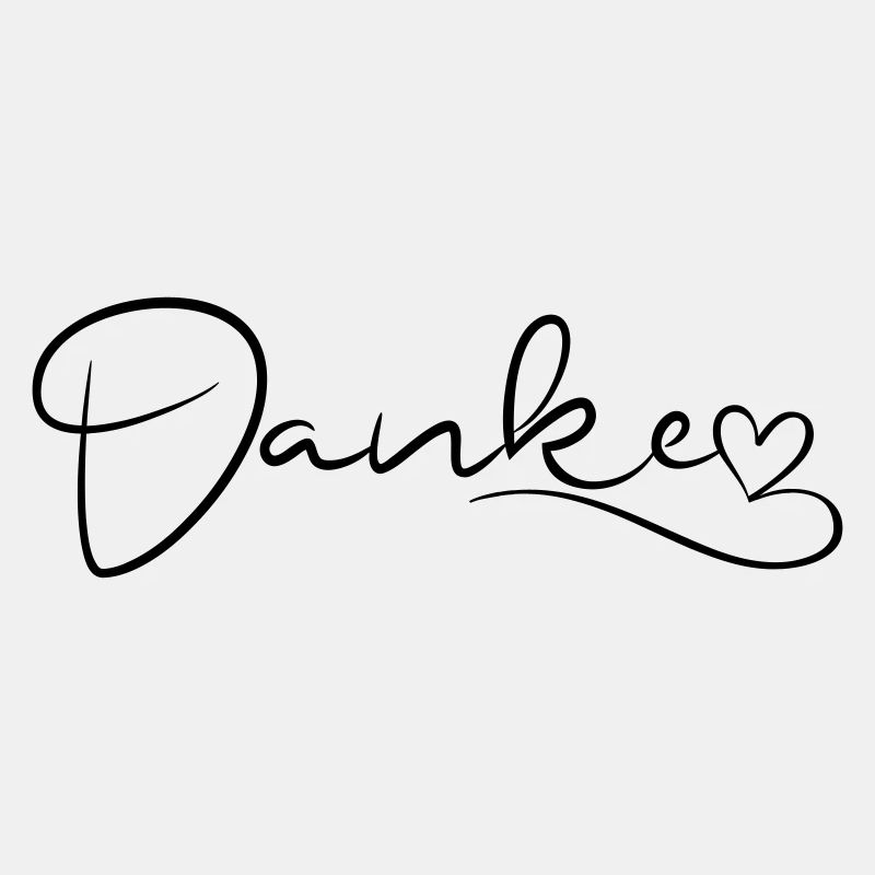 Danke Schrift mit Herz