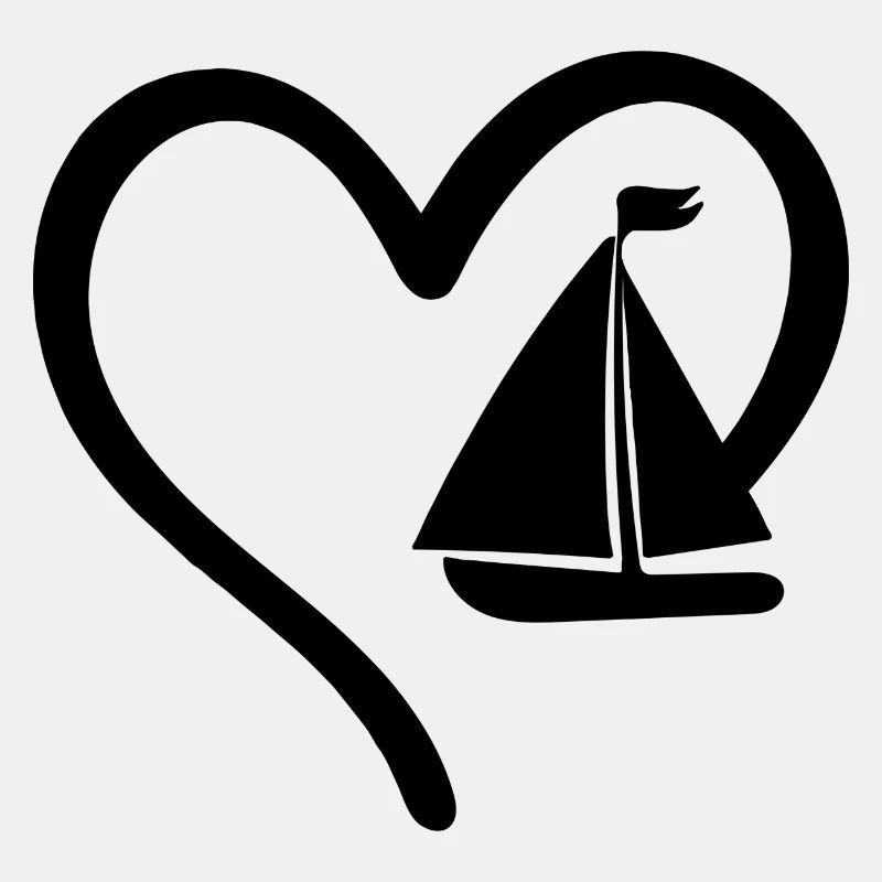 Segelboot Herz