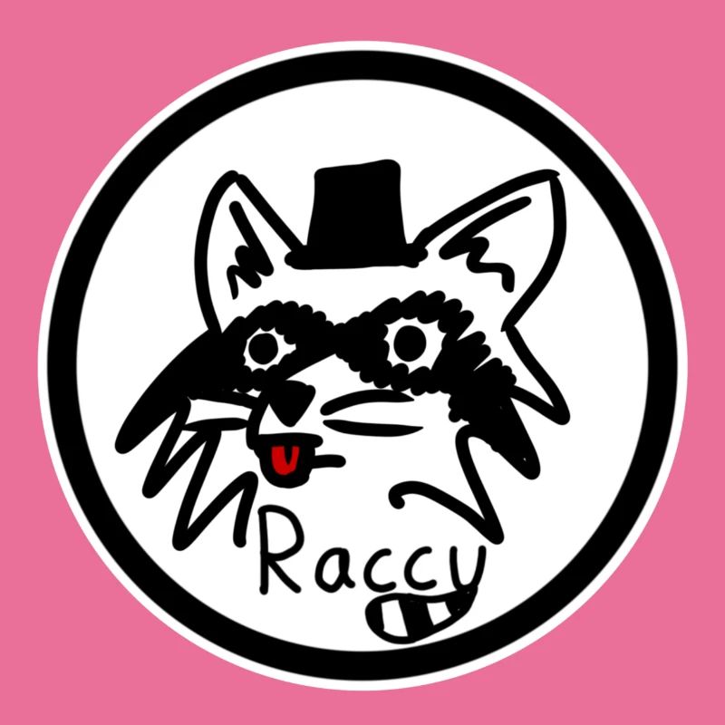 Rassiges Waschbär-Logo