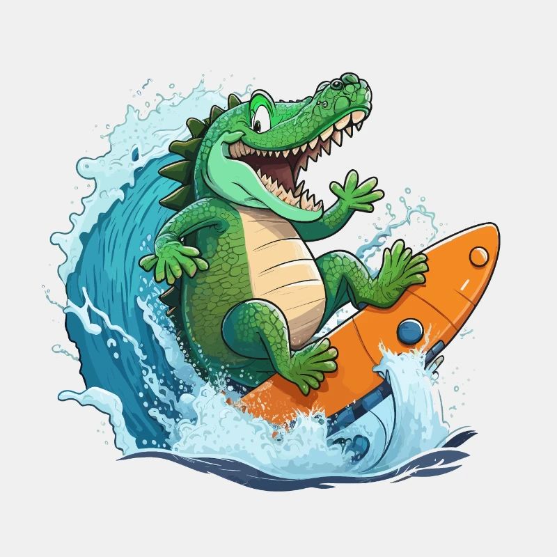 Croco sur la plage