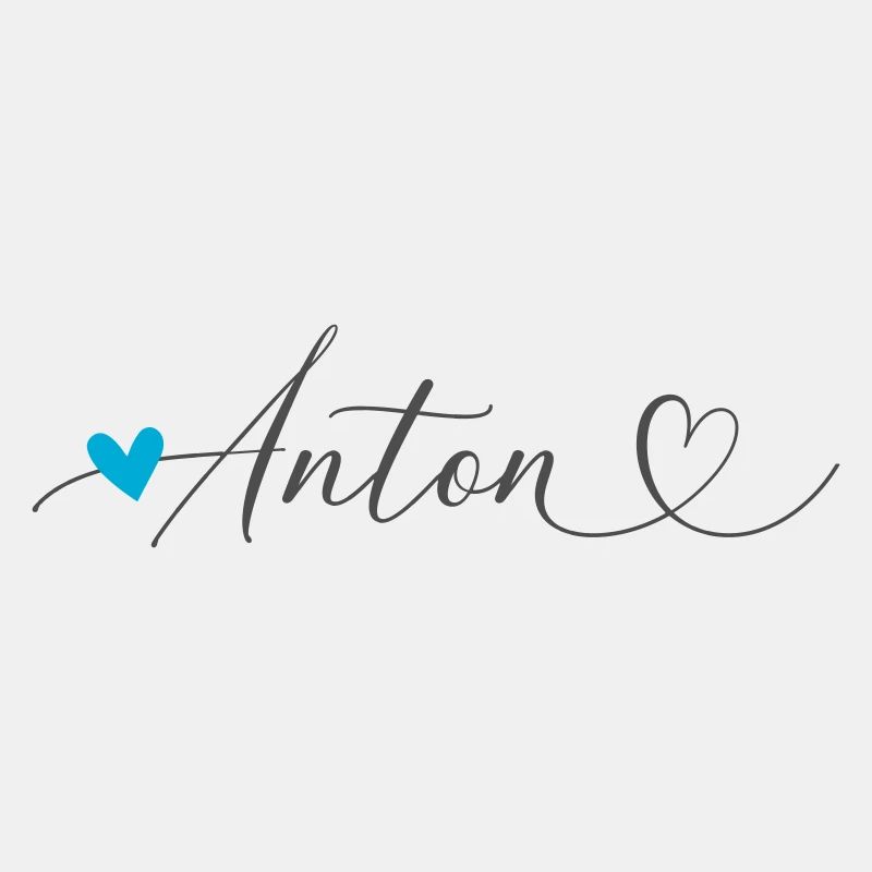 Anton Last name First name Calligraphy heart