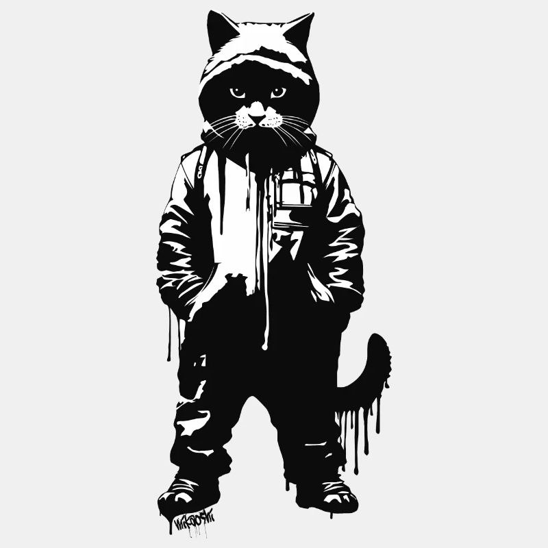 Stencil Cat Cool