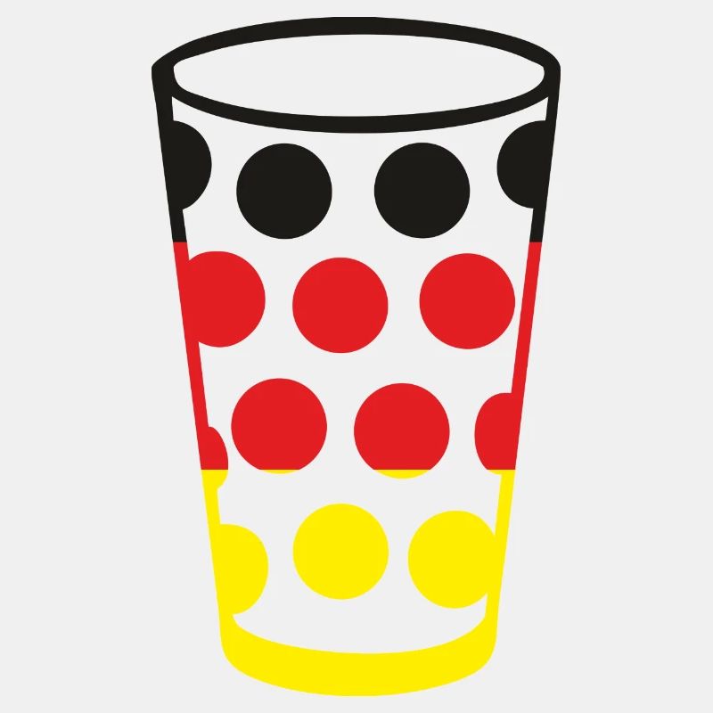 Dubbeglas schwarz rot gold