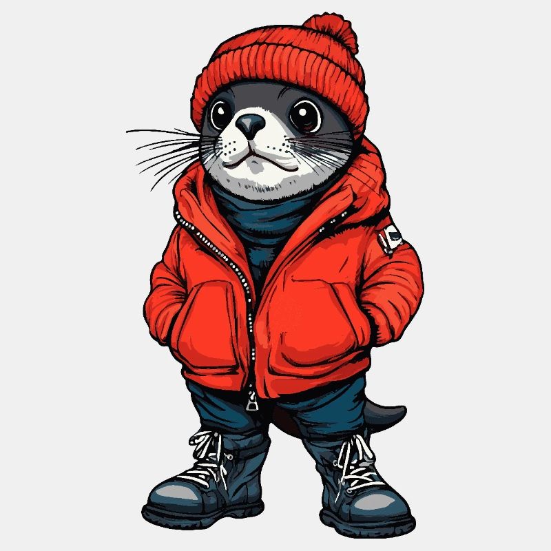 Robbe Tier Lustig Winter