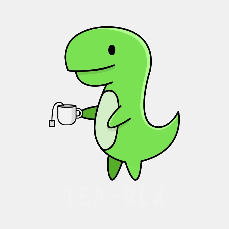 Funny Tea Rex Dinosaur Humor Cute Tea Rex Design