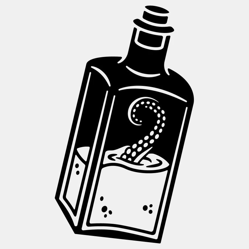 Oktopus in der Flasche