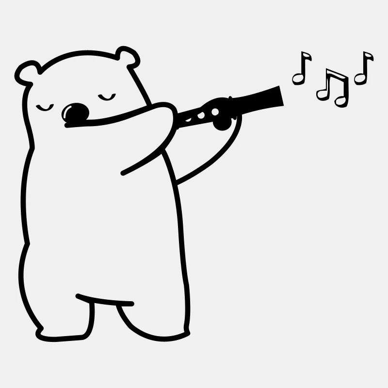 bär spielt flöte