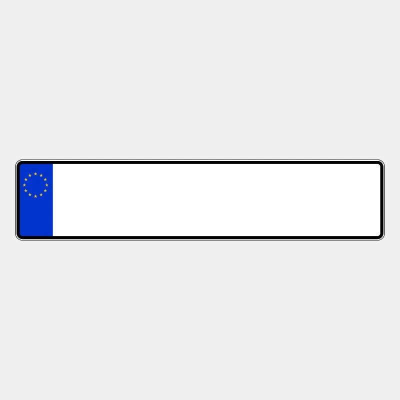Nummernschild Blanko Lang EU