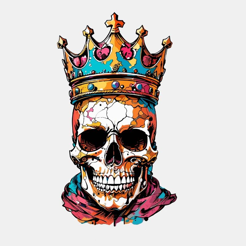 Totenkopf mit Krone