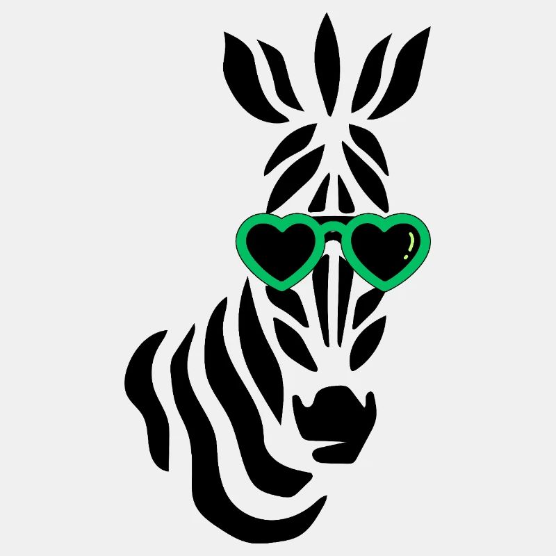 Cooles Zebra mit Sonnenbrille