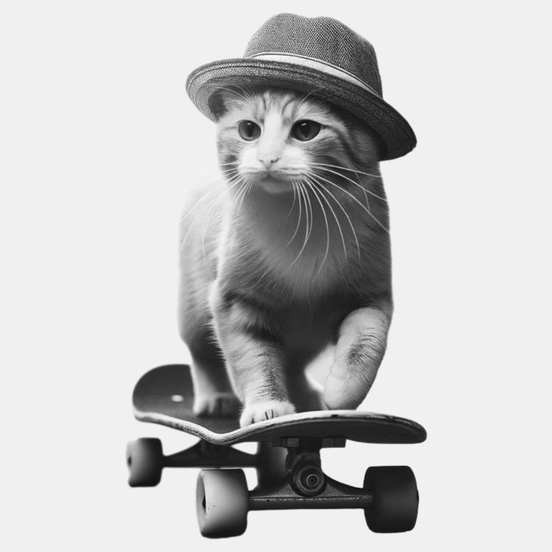 Skateboarder Hipster Katze