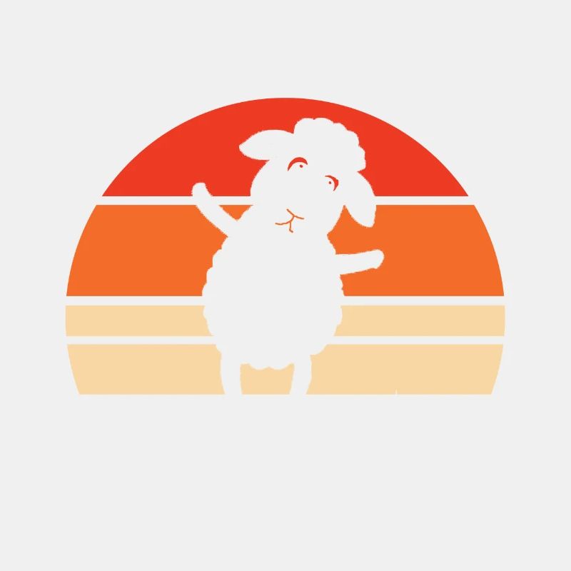 retro sheep sun