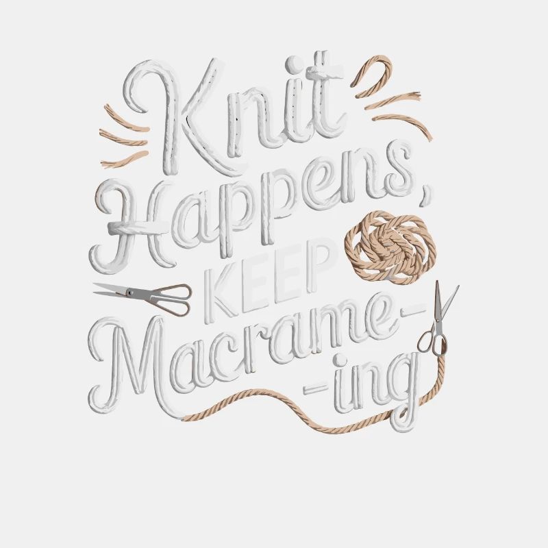 Funny macrame quote for boho macrame lovers