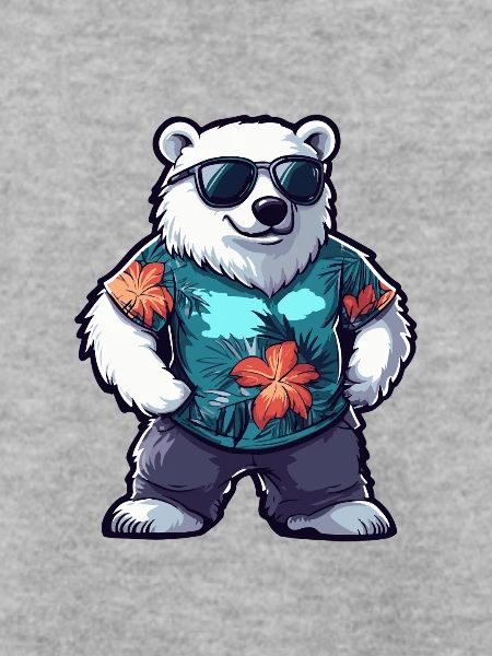 Eisbär Comic Urlaub
