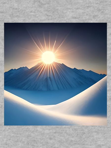 Sunrise with mountain blue