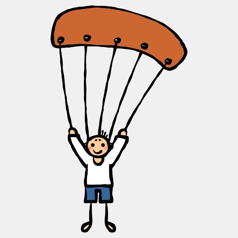 Gleitschirmflieger mit Gleitschirm