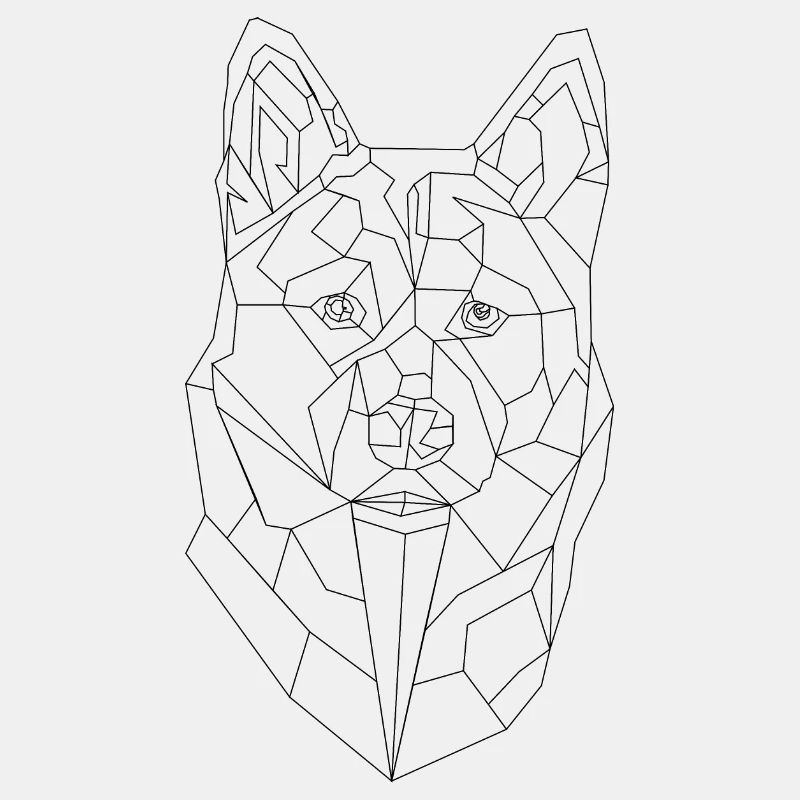 husky lineart