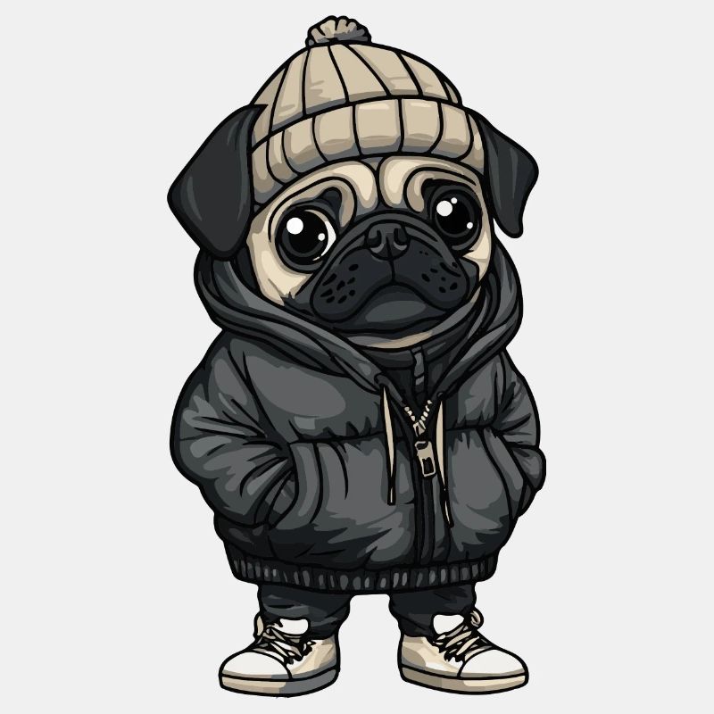 Mops Hund Cartoon