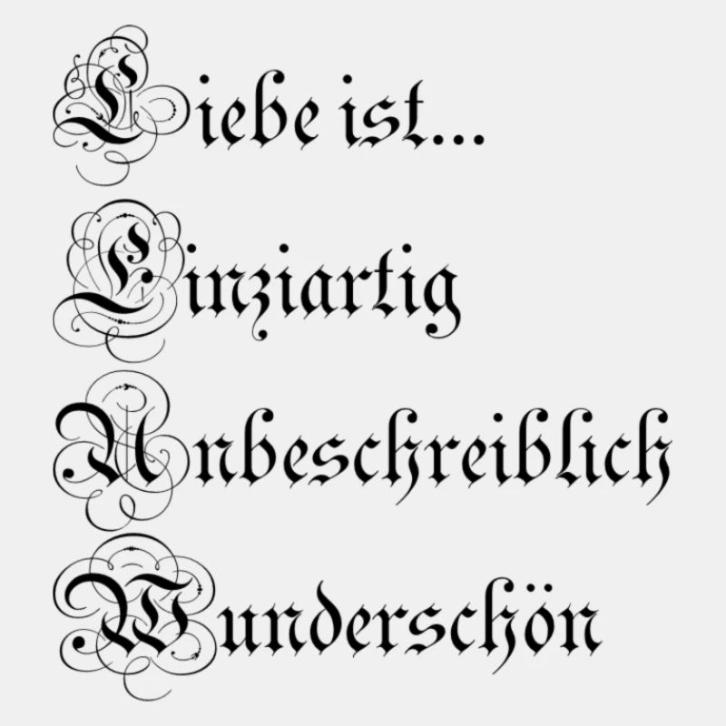 Liebe ist... Spruch