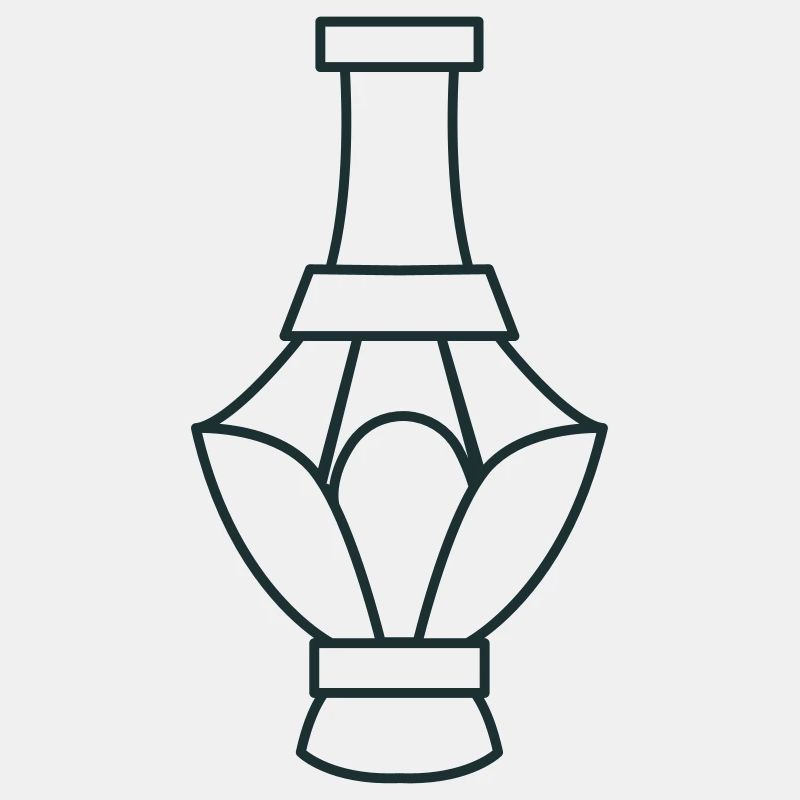 gemeißelte Blumenhaltevase