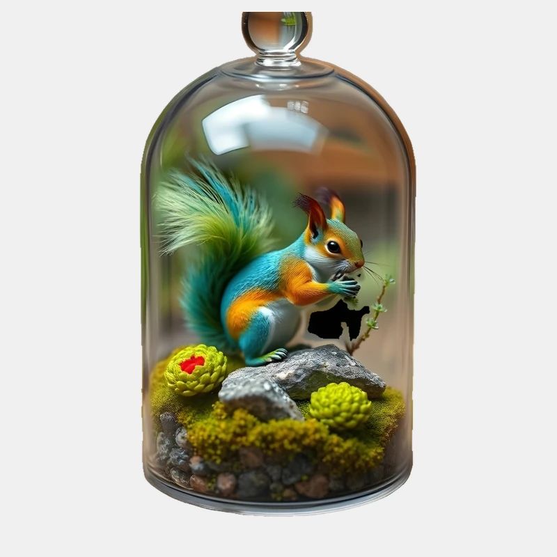 Eichhörnchen im Glas