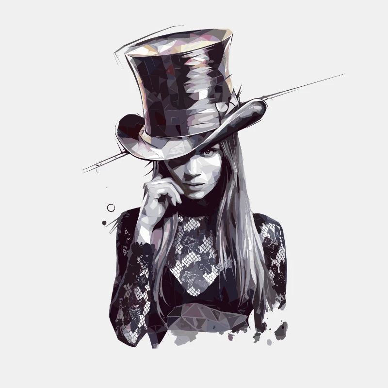 Mysterious lady with top hat