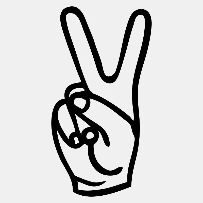 Friede "Peace-Zeichen" zwei Finger